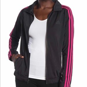 🌞 Adidas sporty track jacket black and pink